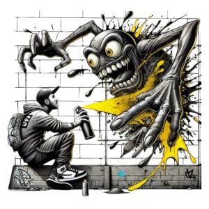 Alternative view of T-SHIRT "URBAN NIGHTMARE"